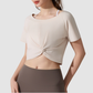 Wholesale quick drying Pilates fitness short-sleeved T-shirt