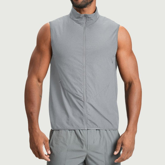 Wholesale mens stand collar zip tank | Wonderxfans bulk activewear