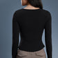 Slim fit and warm long-sleeved sports top