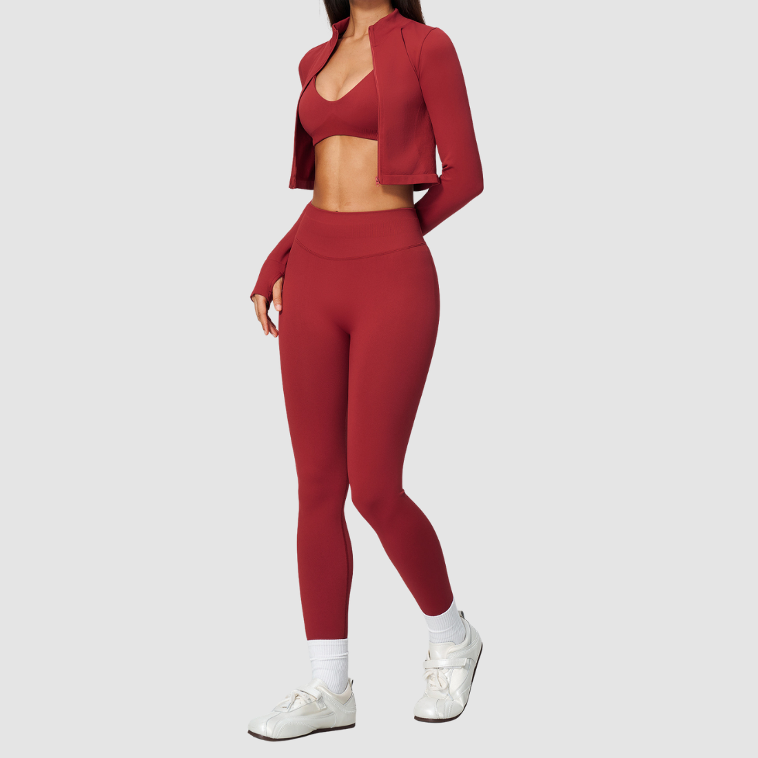 Wholesale Women's Bra, Leggings & Cardigan Yoga 3-Piece Set