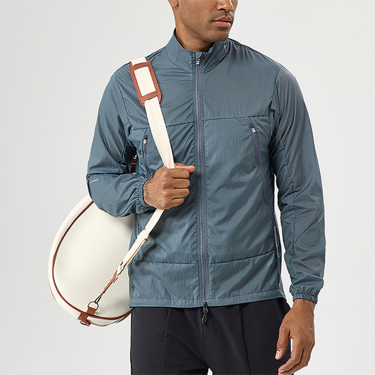 Wholesale Men's Lightweight Breathable Outdoor Sun Protection Jacket – Quick-Dry UPF50+ Sportswear