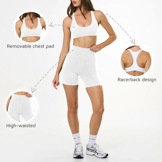 Wholesale women's racerback solid color yoga | Wonderxfans bulk activewear