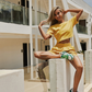 Wholesale Women's Casual Short Sleeve Top & Loose Shorts Athletic Set
