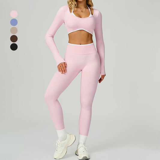 Wholesale Seamless halter Contrasting Color top | Wonderxfans bulk activewear