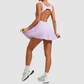 Wholesale Women's Open-Back Tennis Dress – Anti-Exposure Pleated Yoga Skirt