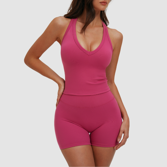 Wholesale solid color tight-fitting activewear sets | Wonderxfans bulk activewear