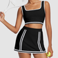 Wholesale contrast color tennis skirt set and safety shorts