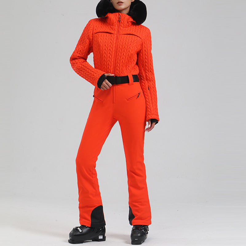 Women's Windproof and Waterproof Ski Jumpsuit