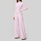 Wholesale Women's Zip-Up Yoga Jacket Set – Relaxed Wide-Leg Pants Activewear Set