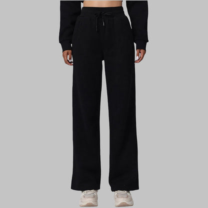 Warm Drawstring Loose-fitting Sweatpants