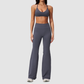 Wholesale Women's Sports Bra & Flare Pants Set – Seamless Yoga Activewear