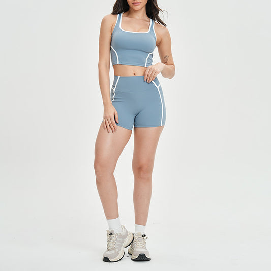 Wholesale Women's contrasting color backless tank | Wonderxfans bulk activewear