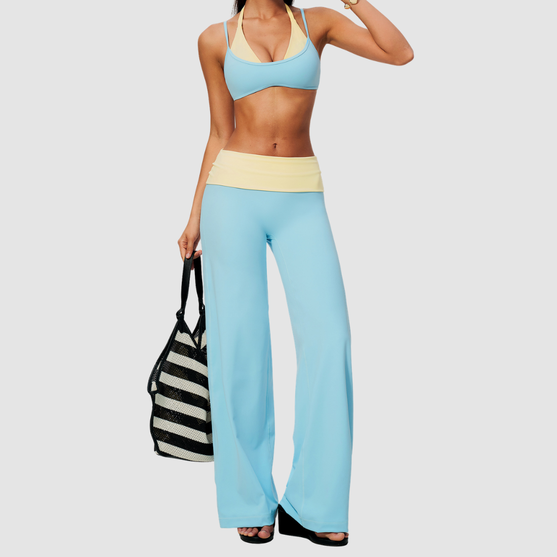 Wholesale Women’s Sports Bra & Wide-Leg Yoga Pants Set