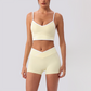 Wholesale Women's Spaghetti Strap Sports Bra & Shorts Set – Naked-Feel Yoga 2-Piece Gym Set