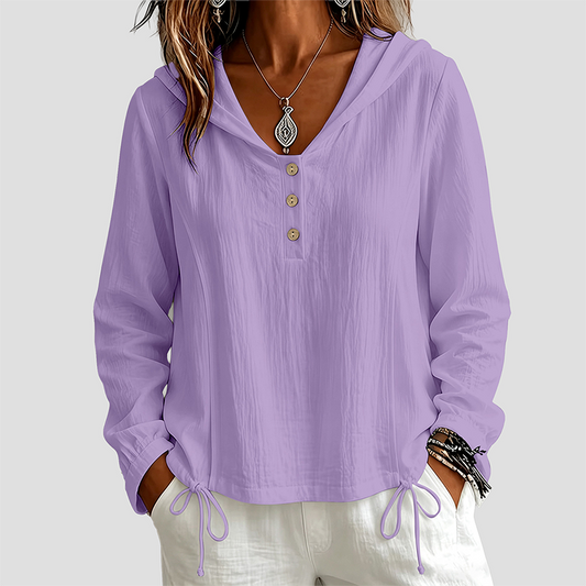 Wholesale Women's Fashion Casual Button Hooded Long Sleeve Shirt – European style fashion casual shirt