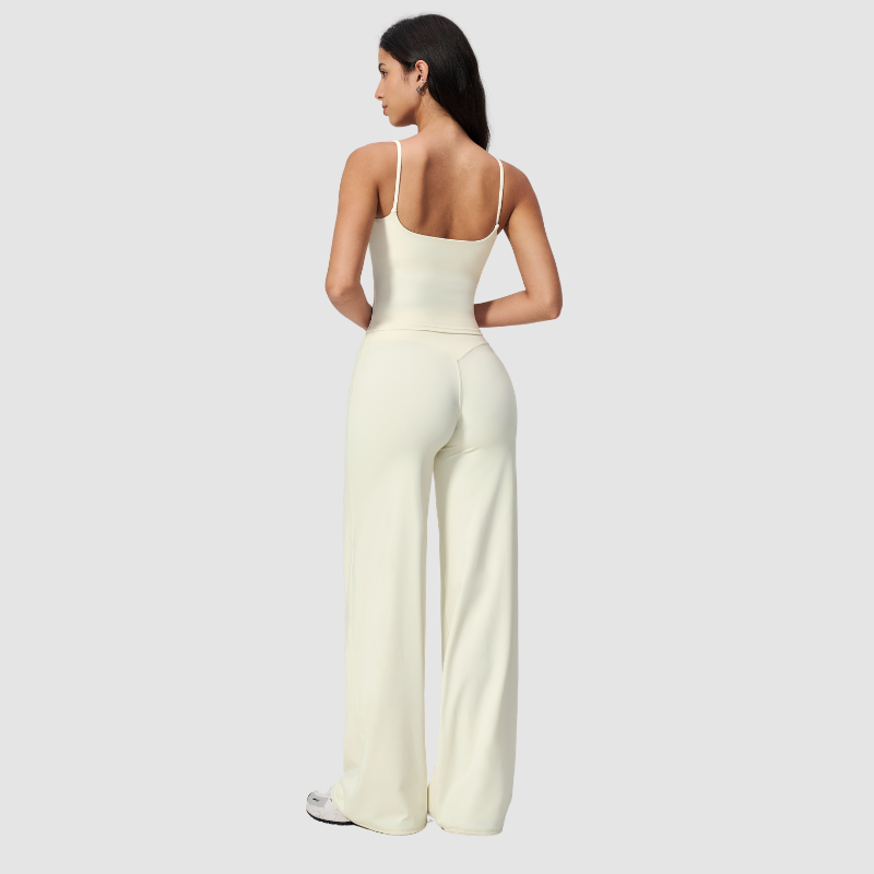 Wholesale Women's Brushed Sports vest+Loose sweatpants 2-piece set