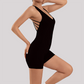 Wholesale Women's Open-Back Athletic Bodysuit – Cloud-Feel Double-Sided Quick-Dry Shorts Jumpsuit