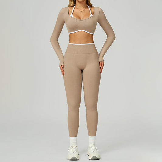 Wholesale Seamless halter Contrasting Color top | Wonderxfans bulk activewear