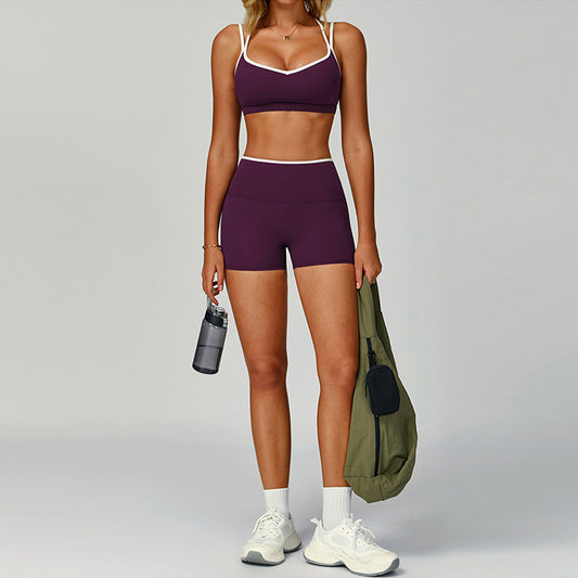 Wholesale Contrasting Color Sports Bra + | Wonderxfans bulk activewear