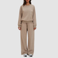 Wholesale loose round neck sweatshirt + loose sweatpants