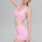Wholesale strap bra+shorts+jacket 3-piece set