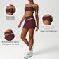Quick-Drying Built-In Pads Bra + High-Waisted Skirt 2-Piece Set