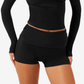 Women's Fold-Over High-Waist Yoga Shorts