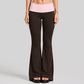 Women's Activewear Padded Faux Two-Piece Sports Bra & Flared Pants Yoga Set