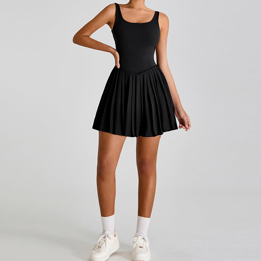 Fake two-piece backless Golf And Tennis Dress