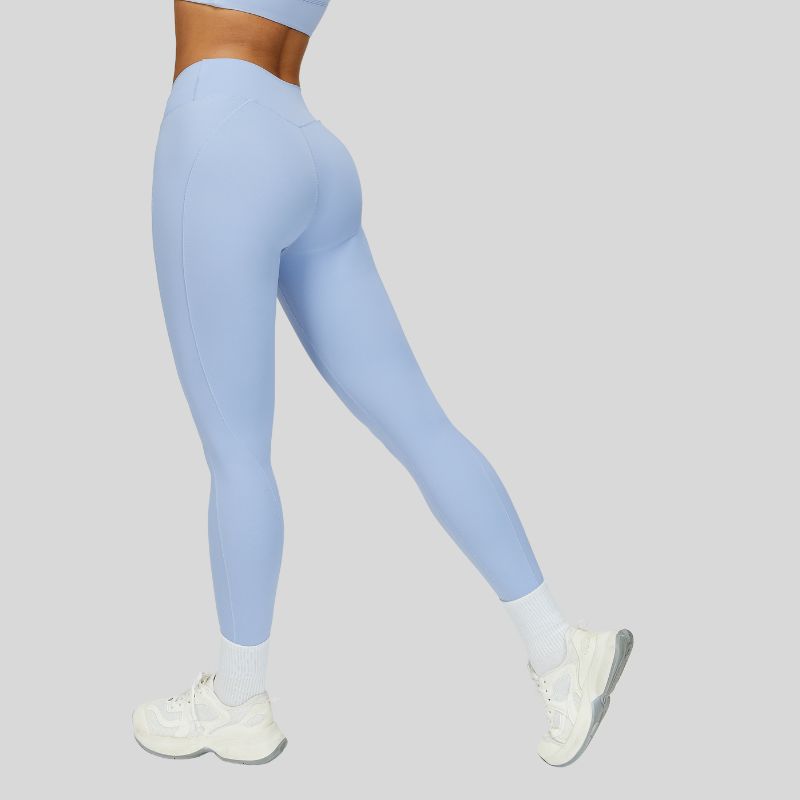 Pleated waistband sport leggings