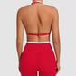 Wholesale fake two sports yoga bras | Wonderxfans bulk activewear