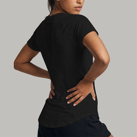 Wholesale Women's short sleeve tee quick dry running gym top
