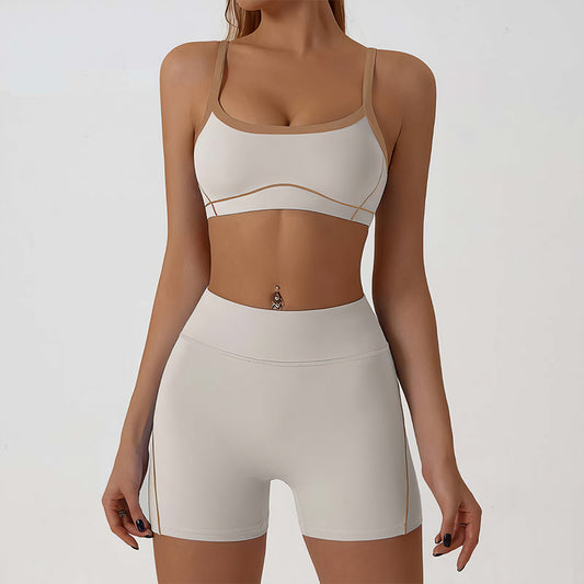 Wholesale color-blocked sports bra + high-elasticity | Wonderxfans bulk activewear