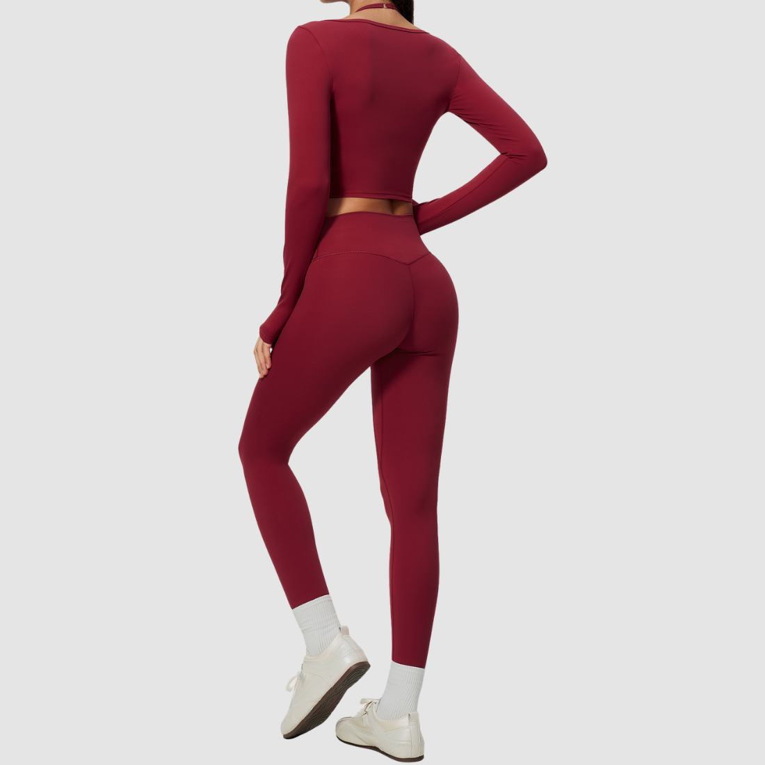 Wholesale Women's Activewear Brushed Bra, Long Pants & Long-Sleeve Top 3-piece Set