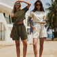 Wholesale Women's Casual Short Sleeve Top & Loose Shorts Athletic Set