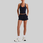 Wholesale Naked-Feel Racerback Sports Bra & High-Waist Biker Shorts Set – Sculpting Yoga 2-Piece