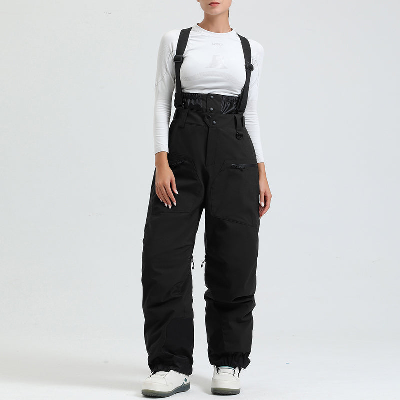 Women's Thickened Thermal Overalls Ski Pants