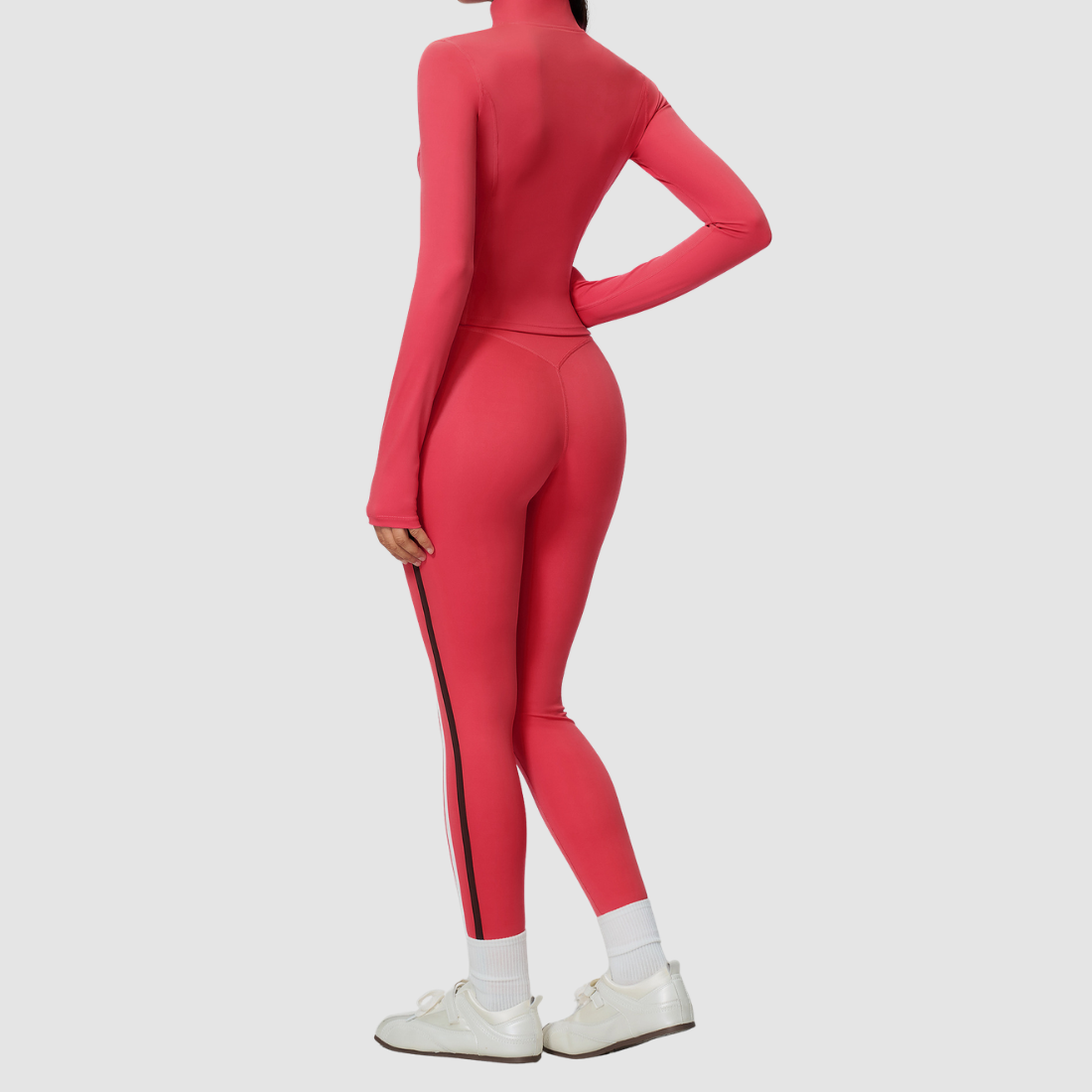 Wholesale Women's Stand-Collar Jacket & Jogger Pants Yoga Set