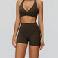 Sports bra+High waisted sports shorts 2-piece set