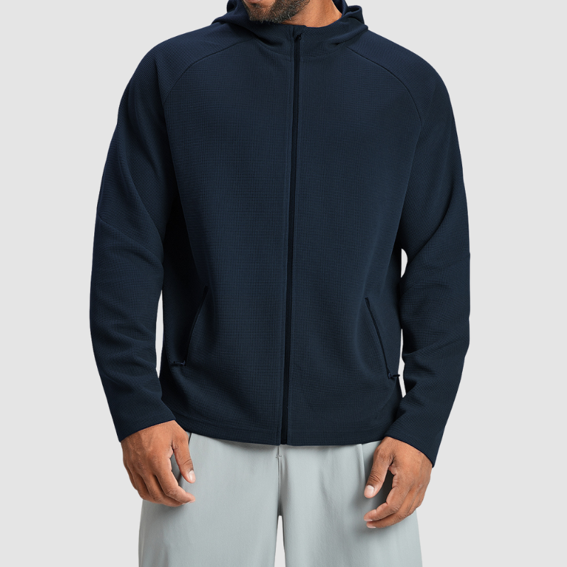 Wholesale Men Anti-static Hooded Zip-up Sports Jacket