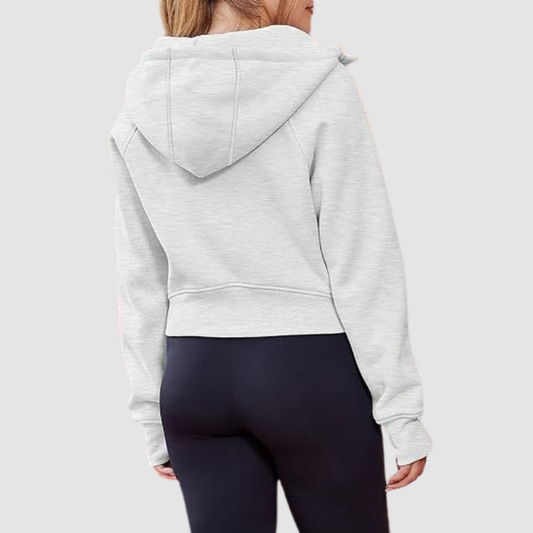 Wholesale Cropped Zip Up Hoodie | Wonderxfans bulk activewear