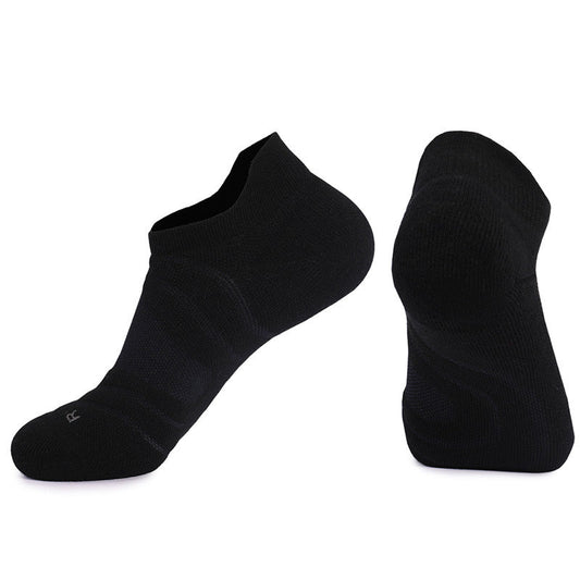 Non-Slip Breathable Sweat-wicking Terry-Cushion Ear-shaped Cuff Athletic Running Socks