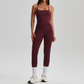 Women's Activewear Padded Sleeveless Top & Straight-Leg Pants Yoga Set