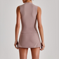 Wholesale Naked-Feel Yoga Set – Sleeveless Crop Top & High-Waist Shorts 2-Piece Activewear