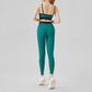 Wholesale color blocked backless vest+high waisted Legging 2-piece Set