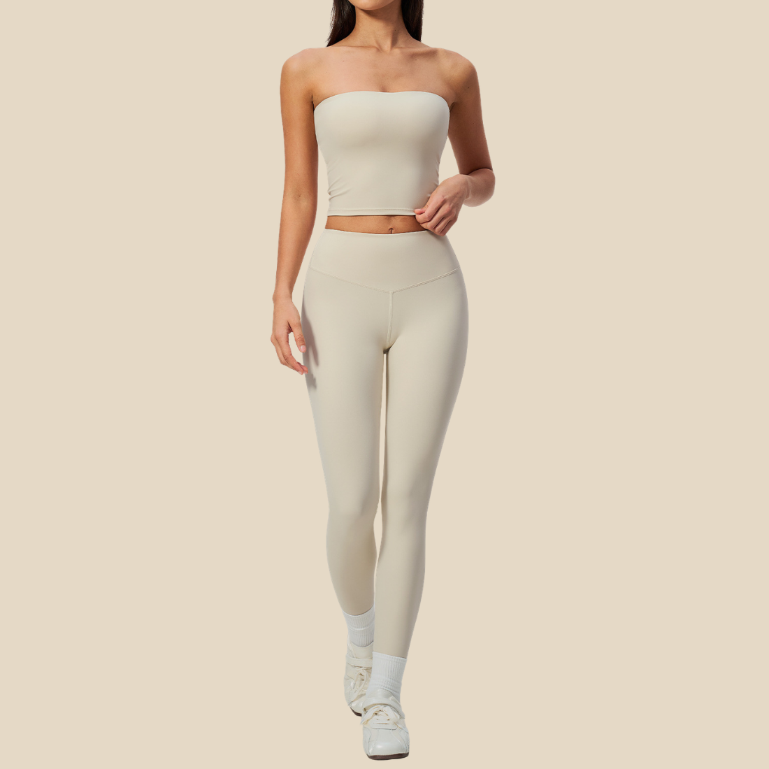 Wholesale Women's Activewear Padded Sports Vest & Fitted Cropped Pants Set
