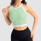 Wholesale striped tight fitting halter yoga | Wonderxfans bulk activewear