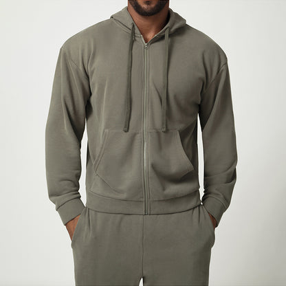 Wholesale Men's zipper front Hooded Fitness | Wonderxfans bulk activewear