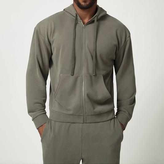 Wholesale Men's zipper front Hooded Fitness | Wonderxfans bulk activewear