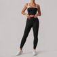 Wholesale Women's Quick-Dry Yoga Set Sleeveless Sports Bra & Capri Pants with Chest Pad